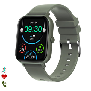 Smartwatch ZL54C con pantalla de 1,8 HR, monitor de tensión y de O2. Sumergible, varios modos deportivos, notificaciones de apps.