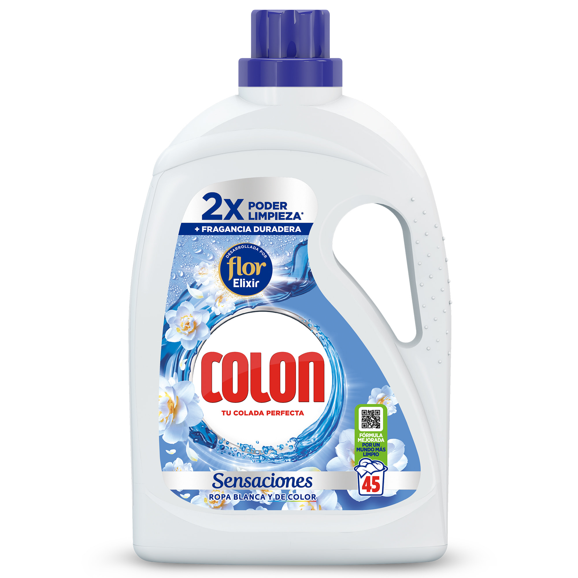 Colon Sensaciones Azul - Detergente Para Lavadora, formato gel - 90 lavados (2x45 dosis)