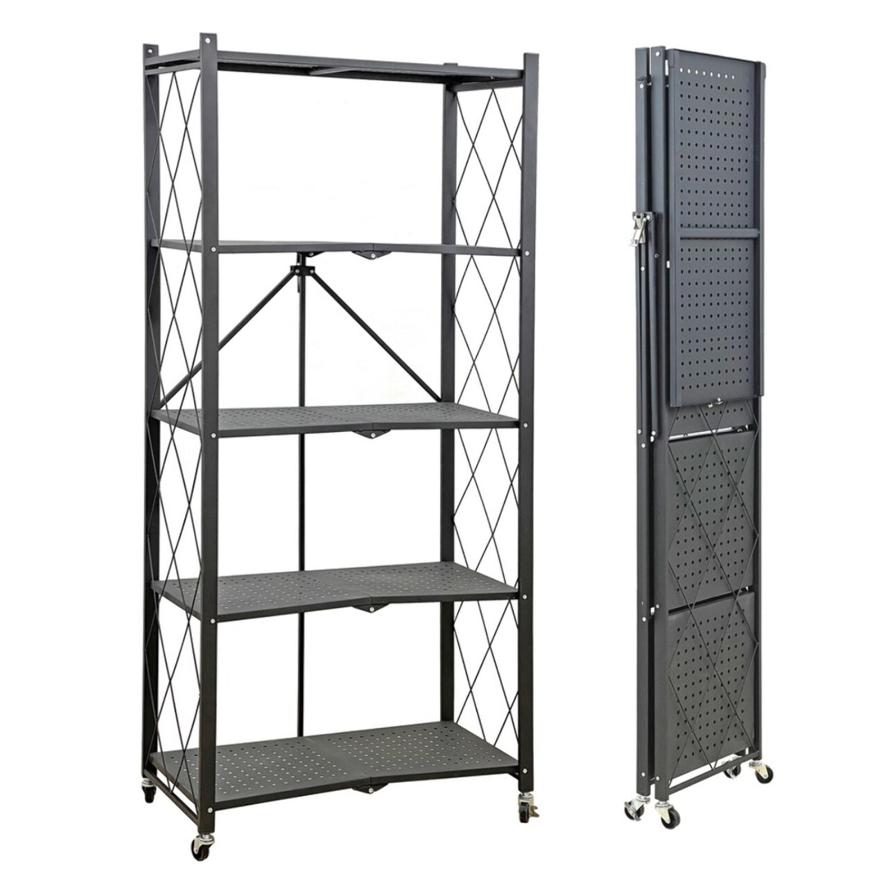 Scaffale in bambù naturale 3 ripiani 60X26X66 cm