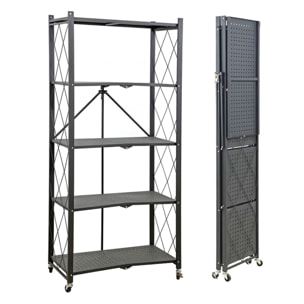Scaffale in bambù naturale 3 ripiani 60X26X66 cm
