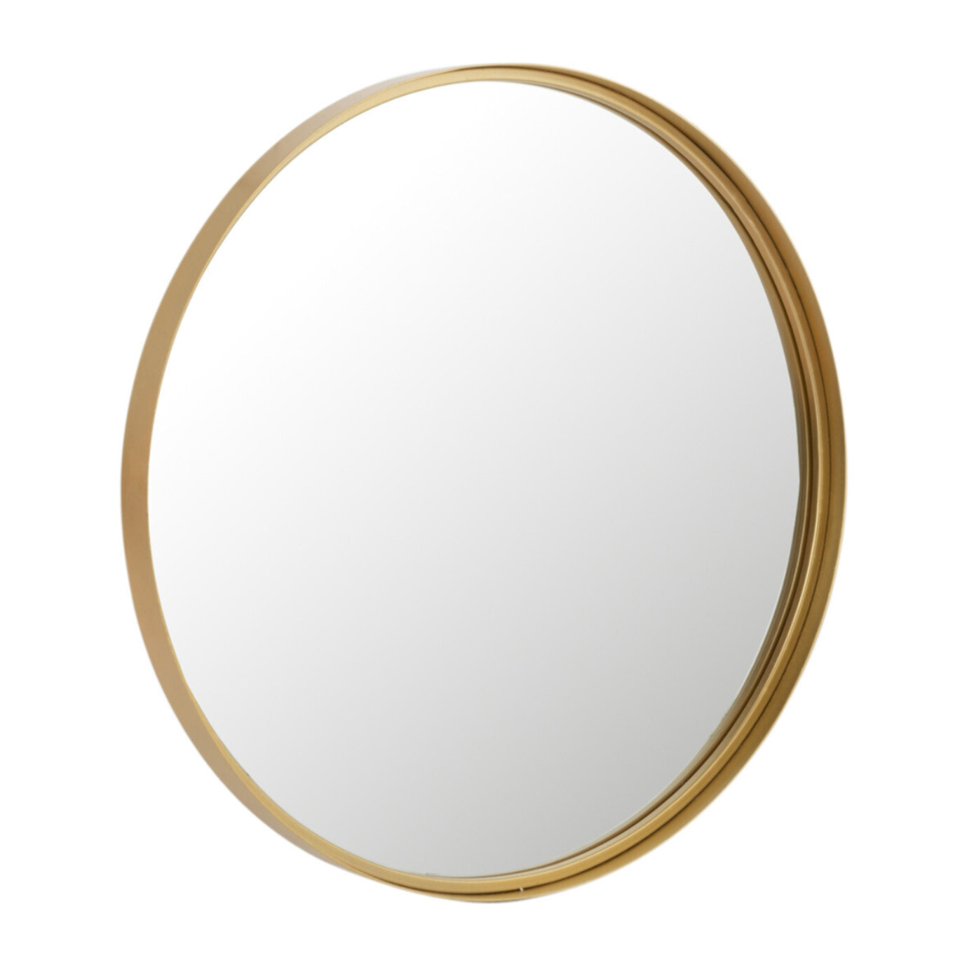 J-Line Miroir Rond Bord Haut Metal/Verre Or Small