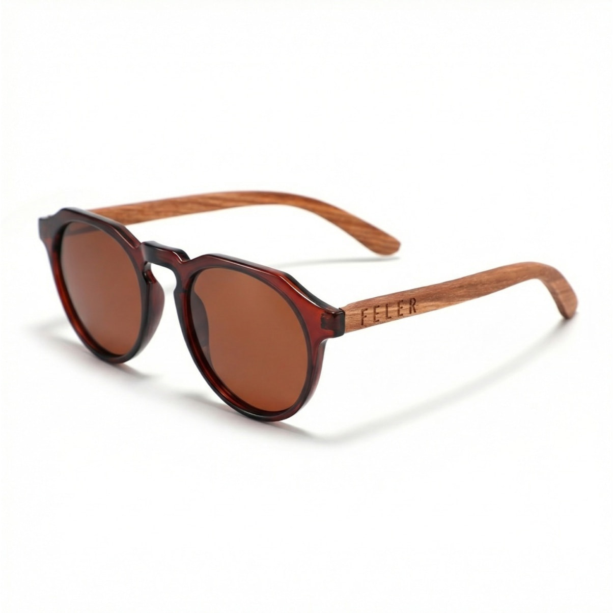 Gafas de Sol Feler 1526-2 Polarizadas de Madera Unisex 50 mm
