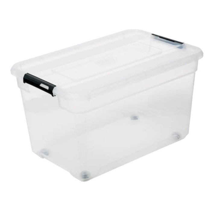 Boîte en plastique transparente 52L "Solutions+"