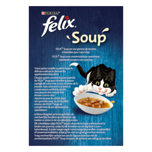 Felix Soup Sélection Poissons 6x48g - Lot de 8