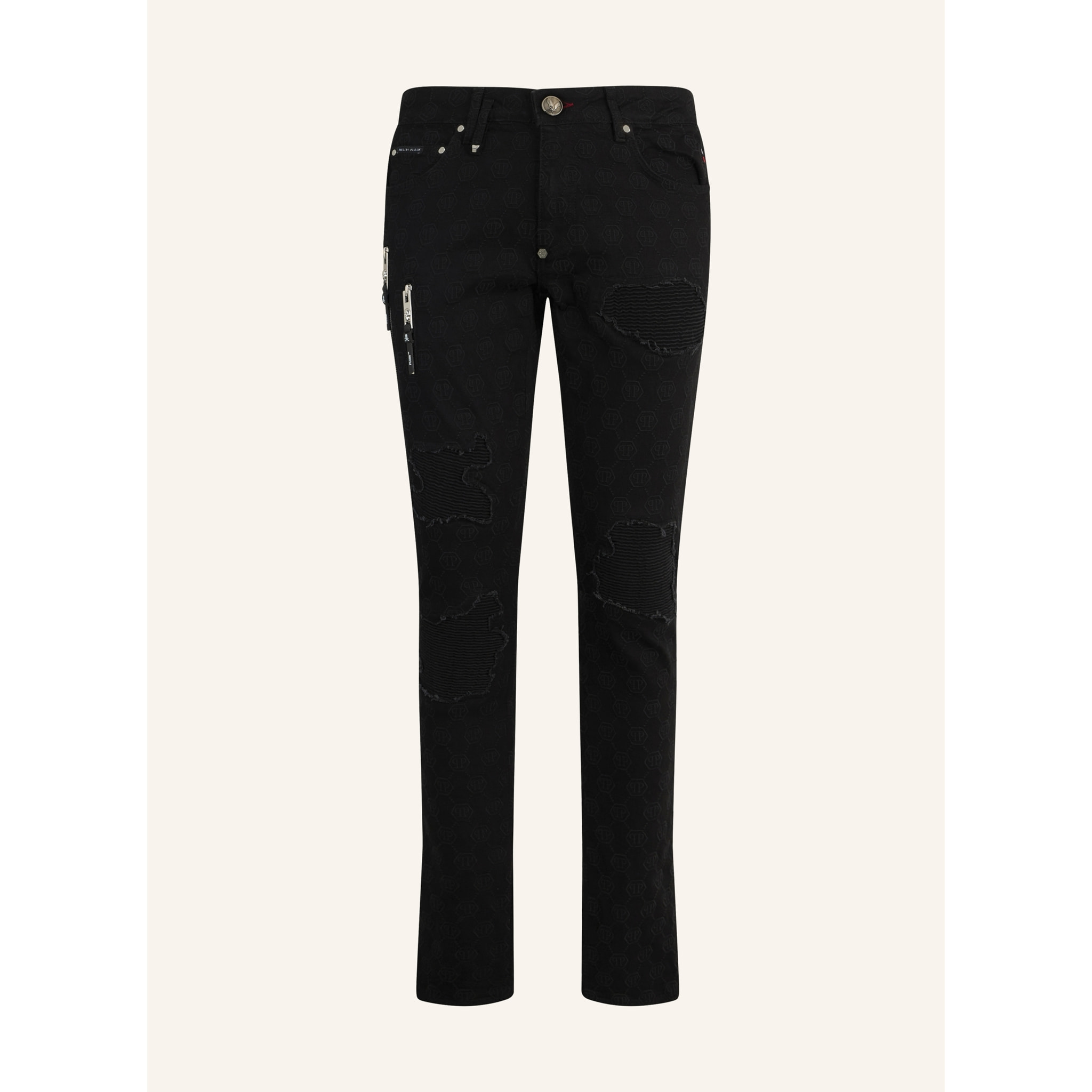 PHILIPP PLEIN Rockstar Fit Jeans Embroidery Monogram