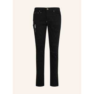 PHILIPP PLEIN Rockstar Fit Jeans Embroidery Monogram