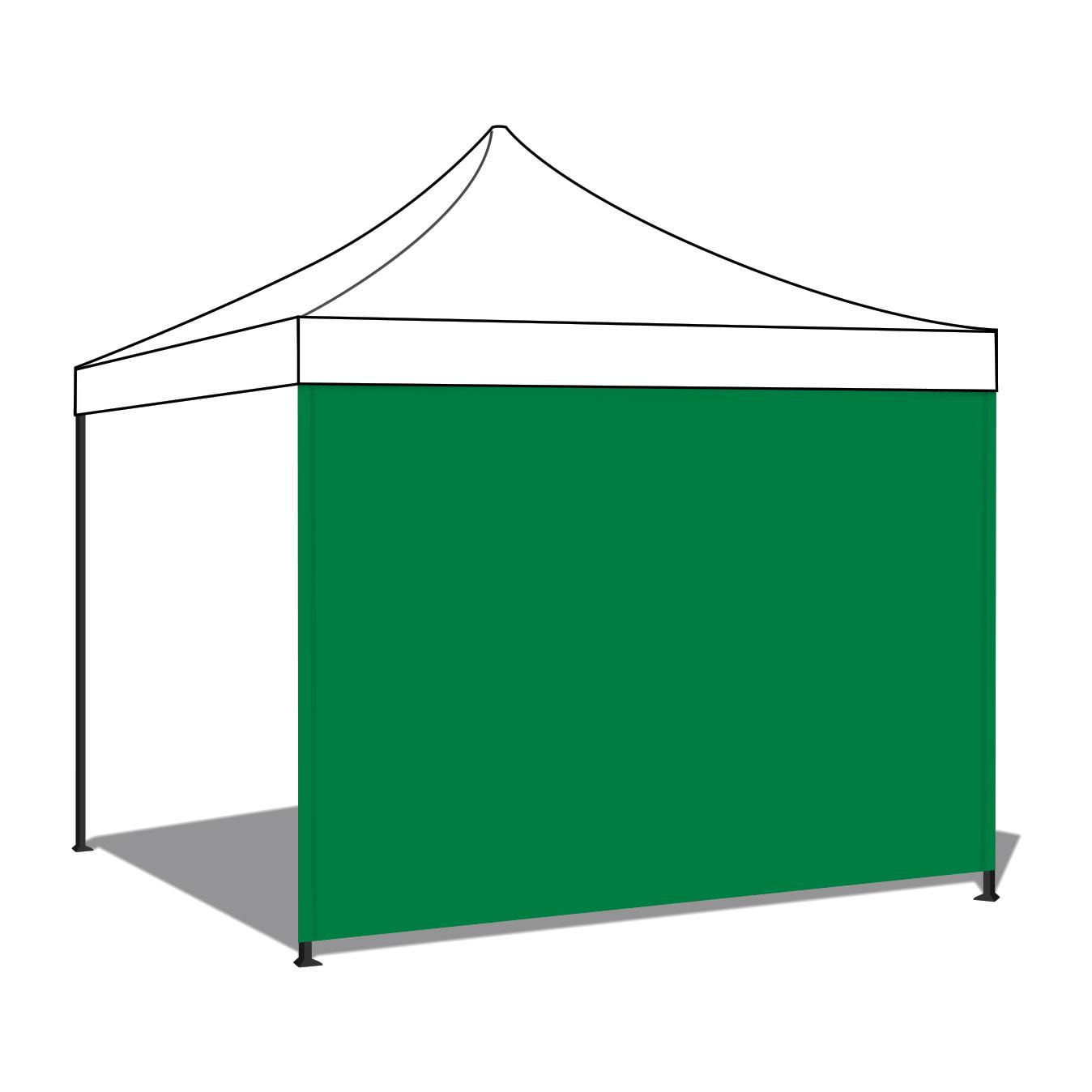 Telo laterale per gazebo da giardino. Telo di ricambio in PVC con velcro. Colore Verde 300X200H cm