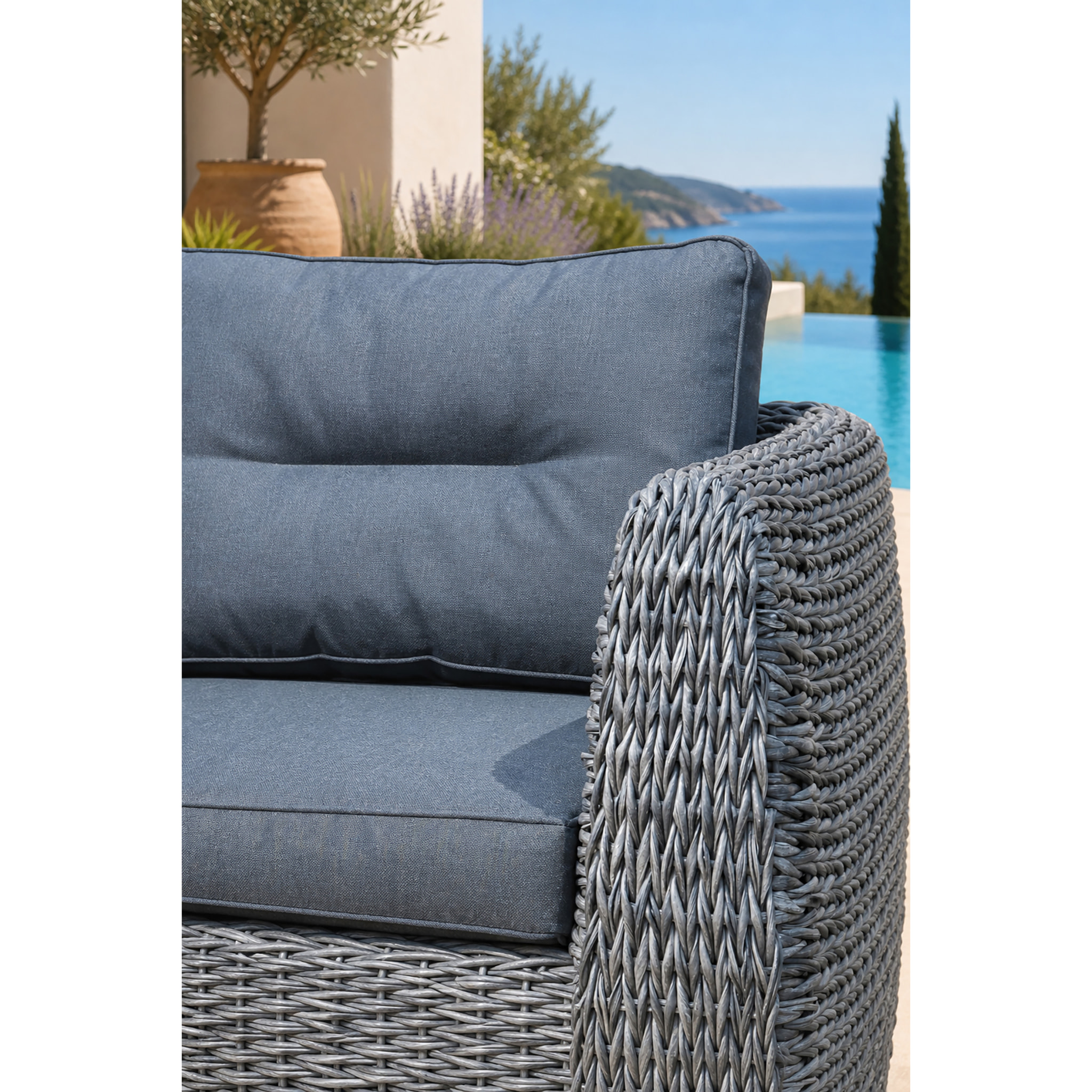 BAHAMAS - Fauteuil de jardin en résine tessée