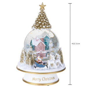 Carillon 14xh22 cm con slitta b.natale - Pezzi 1 - BIANCO - Bianchi Dino SpA