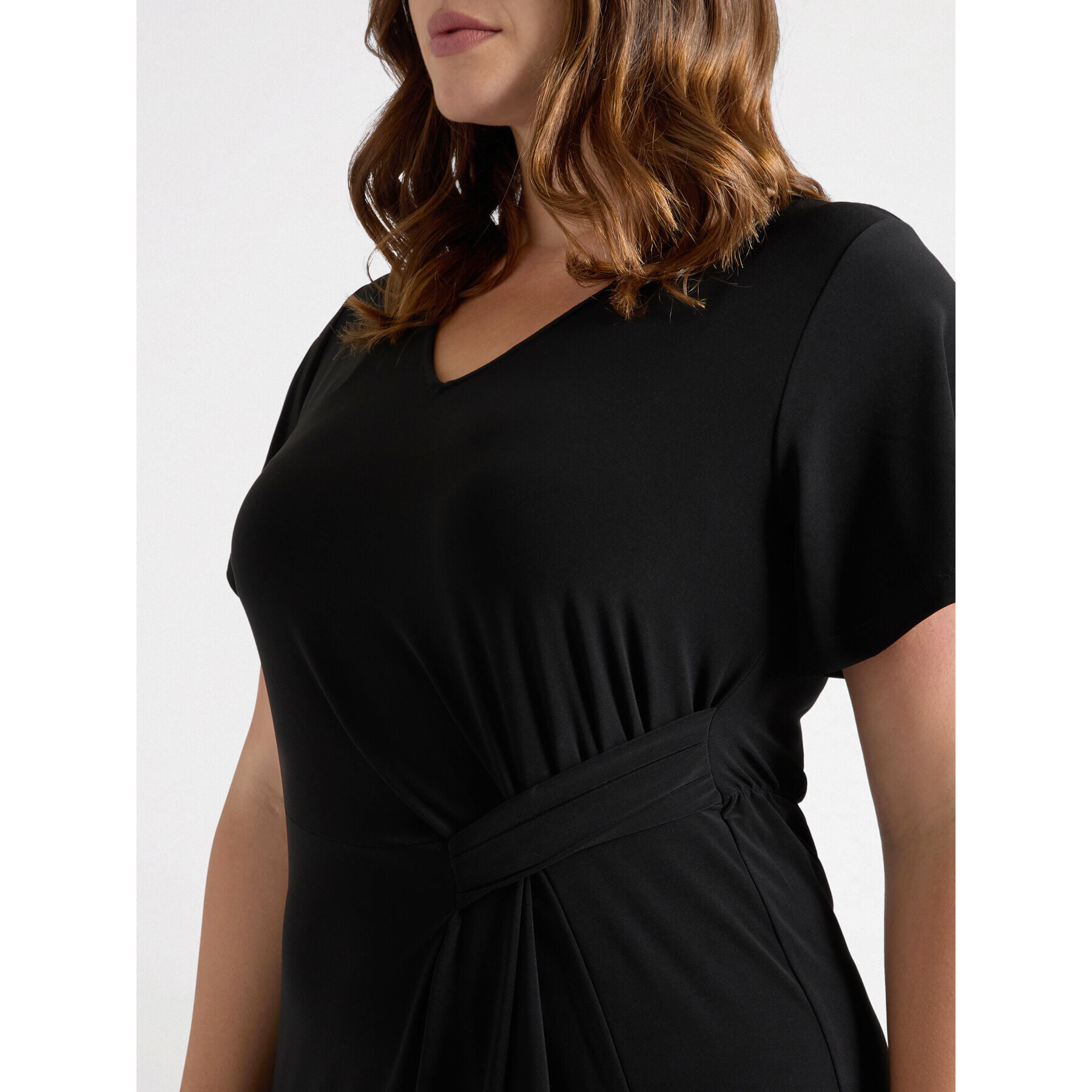 Fiorella Rubino - Vestito in jersey con passante laterale - Nero