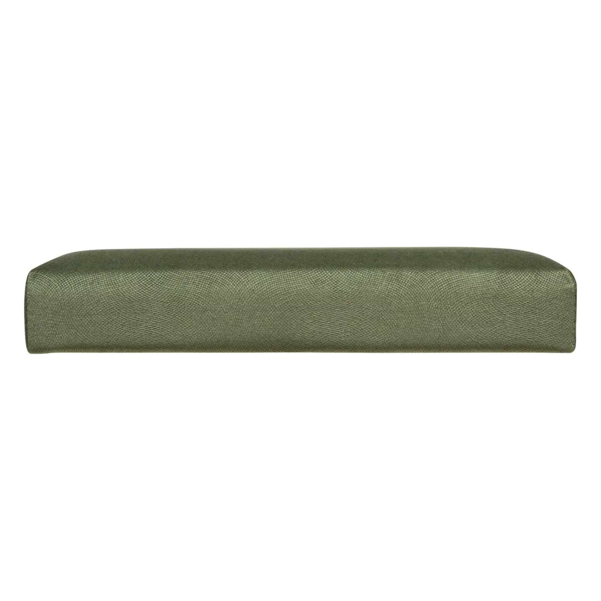 Pouf pliant "Lilou" en velours 38x38cm vert kaki