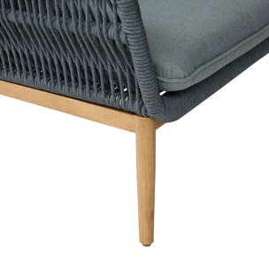 Canapé de jardin Orissa 2 places gris