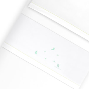 Triptico Cuna 100% Alg Don Algodon Estrellas Luna+ Peine y Cepillo Bco/Verde
