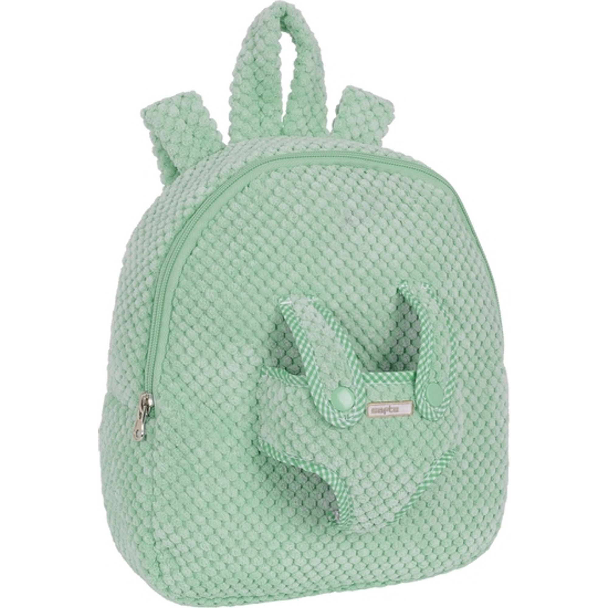 Mochila preescolar con osito safta turquesa