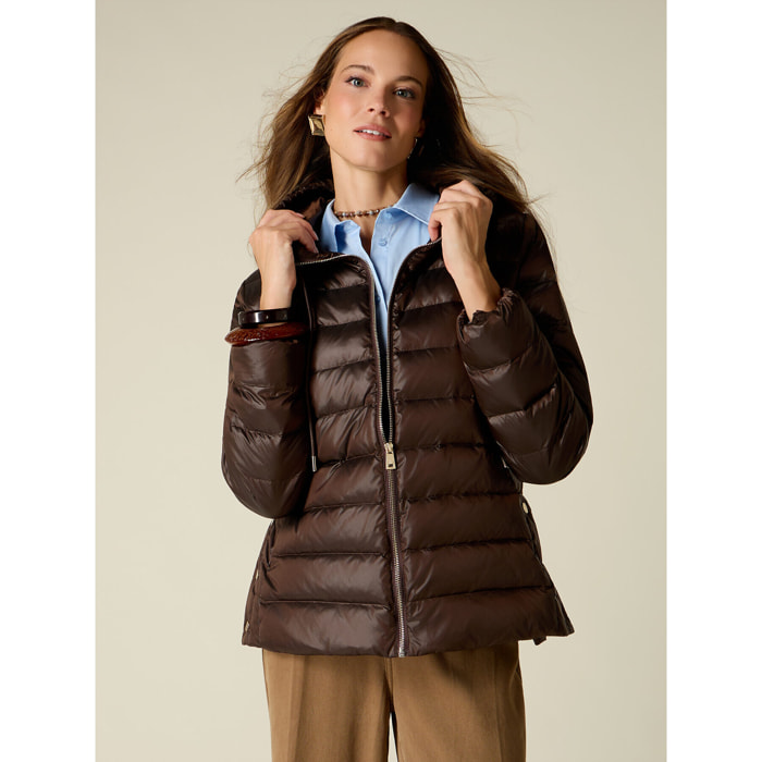 Oltre - Piumino lightweight con cappuccio - Marrone