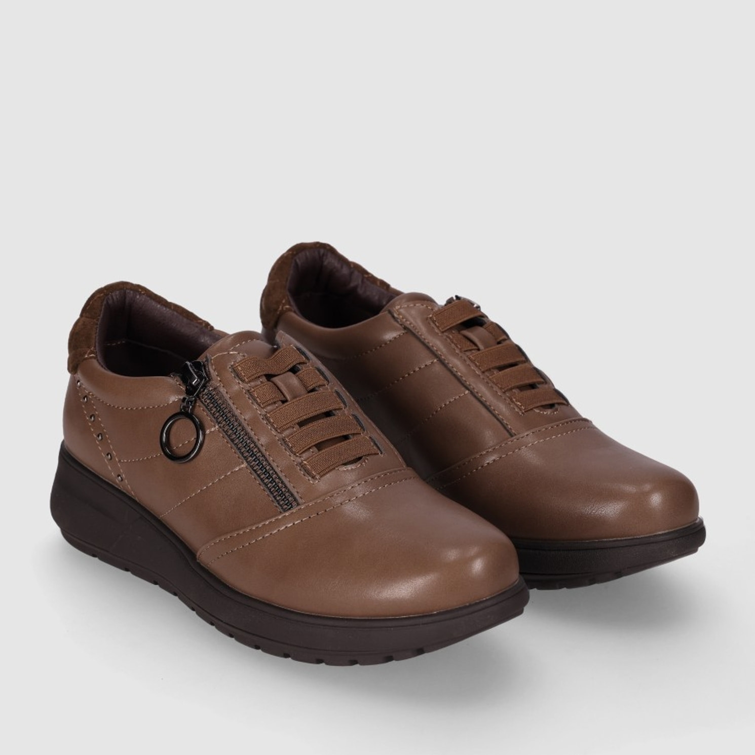 Zapatos - Taupe - Tacón: 3 cm