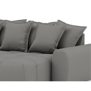 Adelaide - canapé d'angle réversible 4 places en tissu texturé - Gris