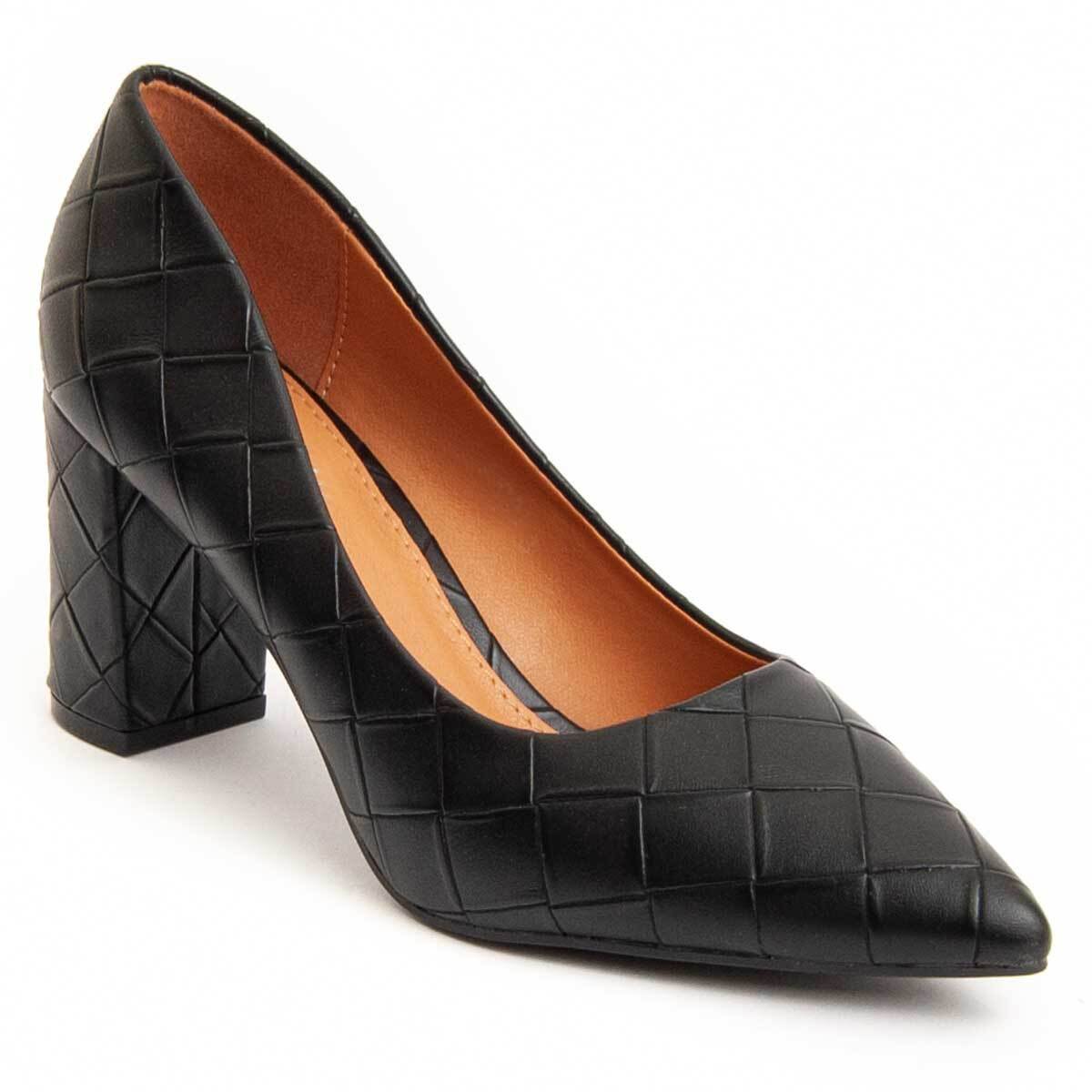 Zapato De Tacón - Negro - Altura: 8 Cm