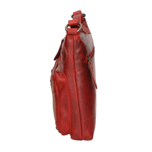 Borsa a tracolla da uomo In Vera pelle Made in Italy 22x23x5 cm