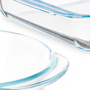 SET 2 BANDEJAS BOROSILICATO 800/1800ML