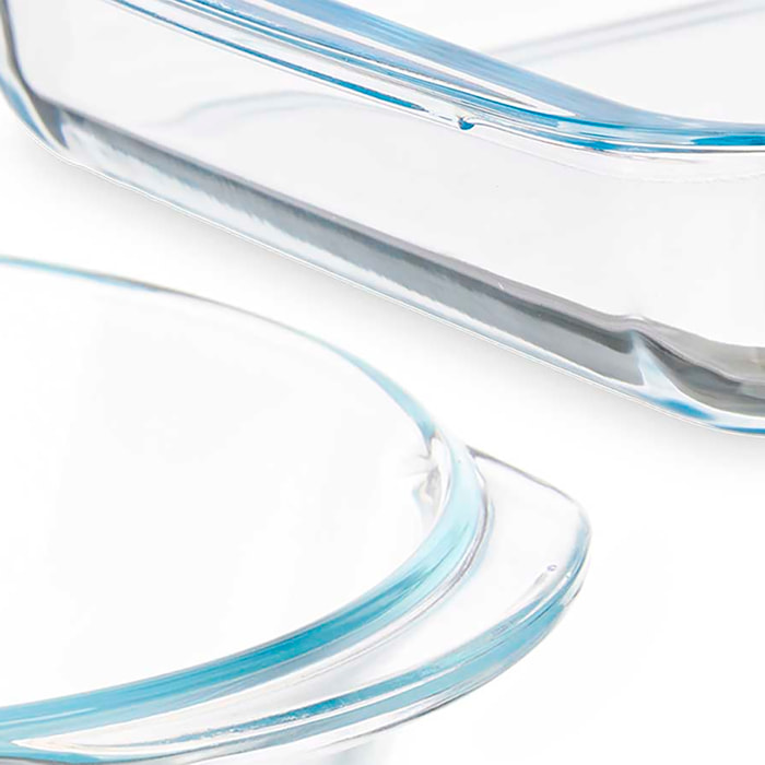 SET 2 BANDEJAS BOROSILICATO 800/1800ML