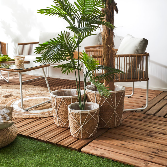 Panier Cache Pot Tresse Gigogne X3