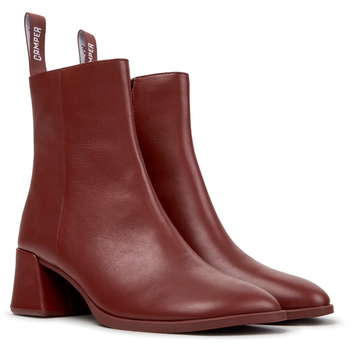 Botines - CAMPER Kora - Rojo - Piel lisa