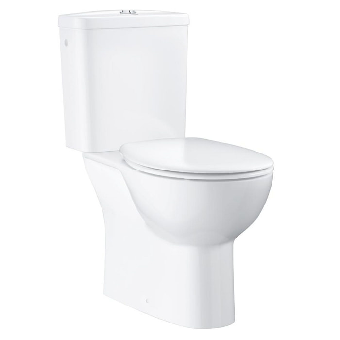 WC à poser avec réservoir et abattant softclose, sans bride, blanc alpin (longueur 70cm)