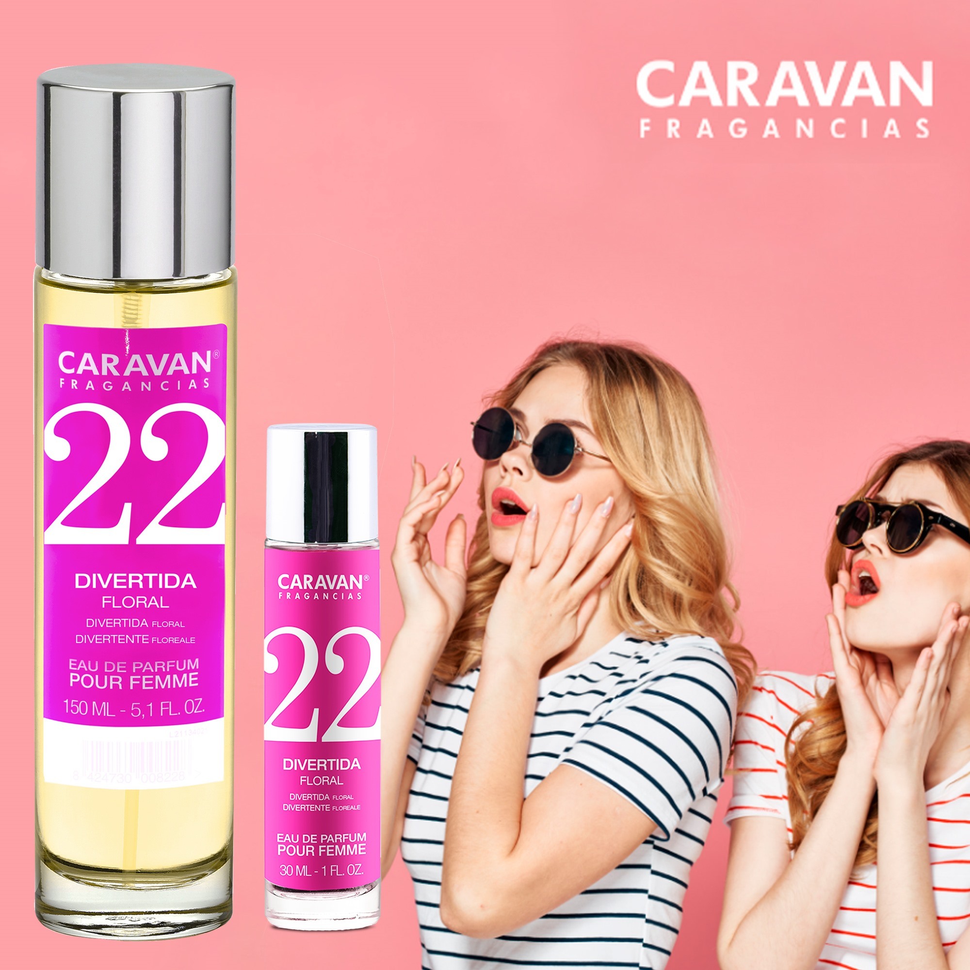 Caravan fragancias set de 2 frascos perfume de mujer nº22, de 150 ml