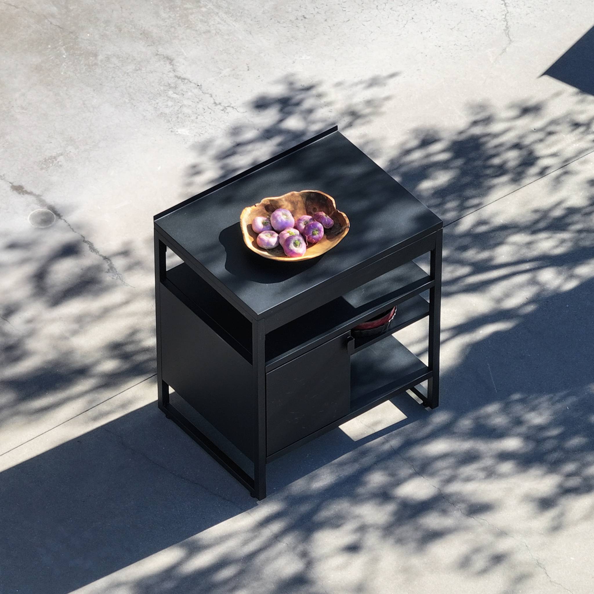 Module de cuisine extérieure acier 1 porte 3 étagères L80cm KEA