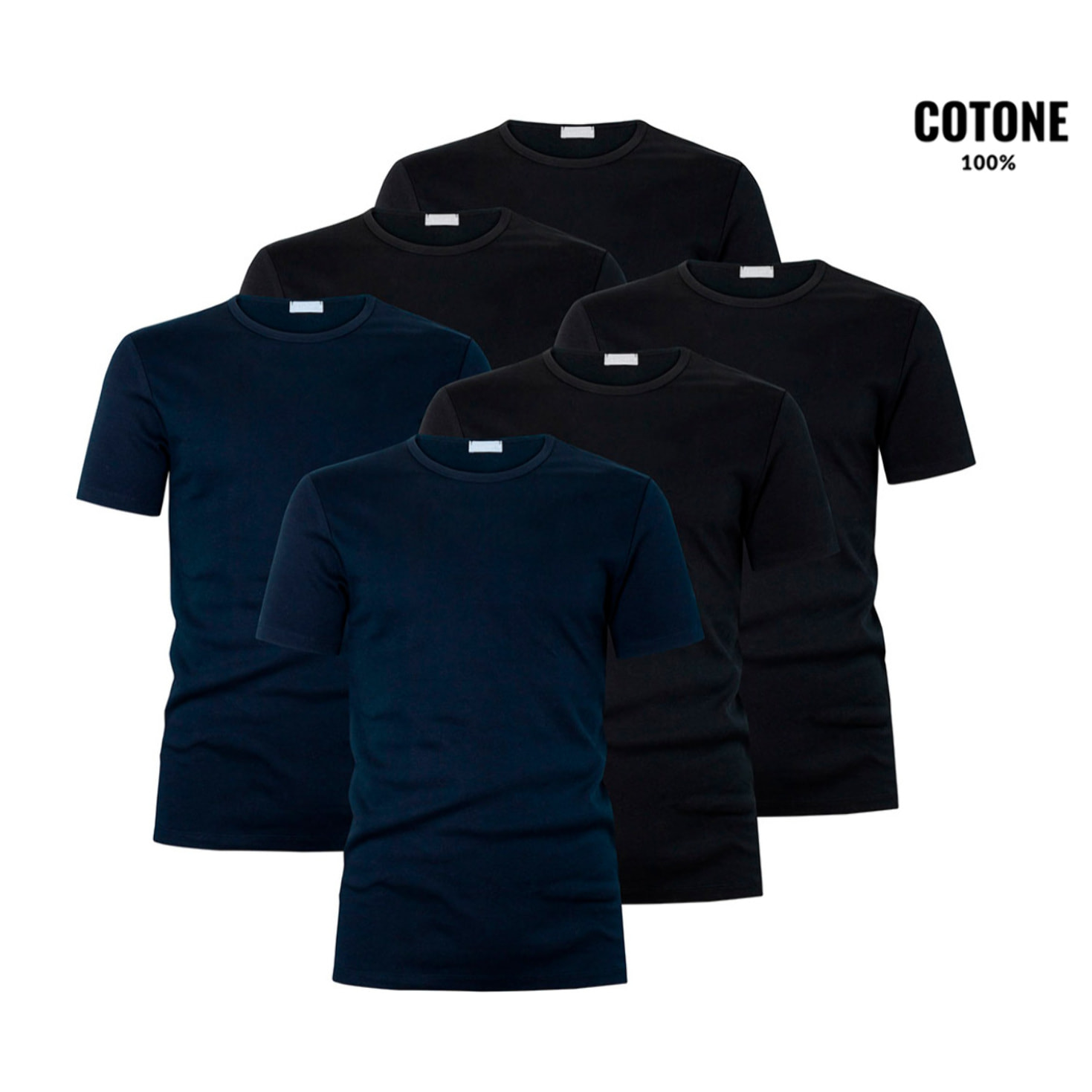 6 T-shirt da Uomo 100% Cotone LIABEL Art. 4428/t25 Girocollo