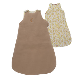 Gigoteuse bébé réversible Lune / Safari - Rose Blush