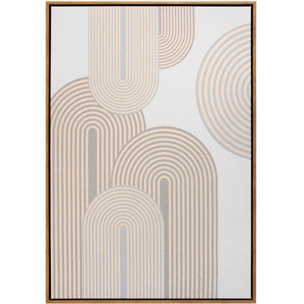 Cuadro Saphe poliéster crema 93x63x4 cm