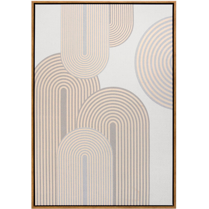 Cuadro Saphe poliéster crema 93x63x4 cm