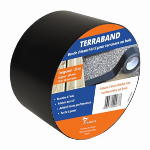 Bande d'étanchéité TRAMICO Terraband pour terrasse Bois - 85 x 0,3 mm - L 25 m - 3201000000