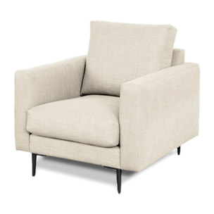 Fauteuil Caruso Tissu Beige - 1 Place