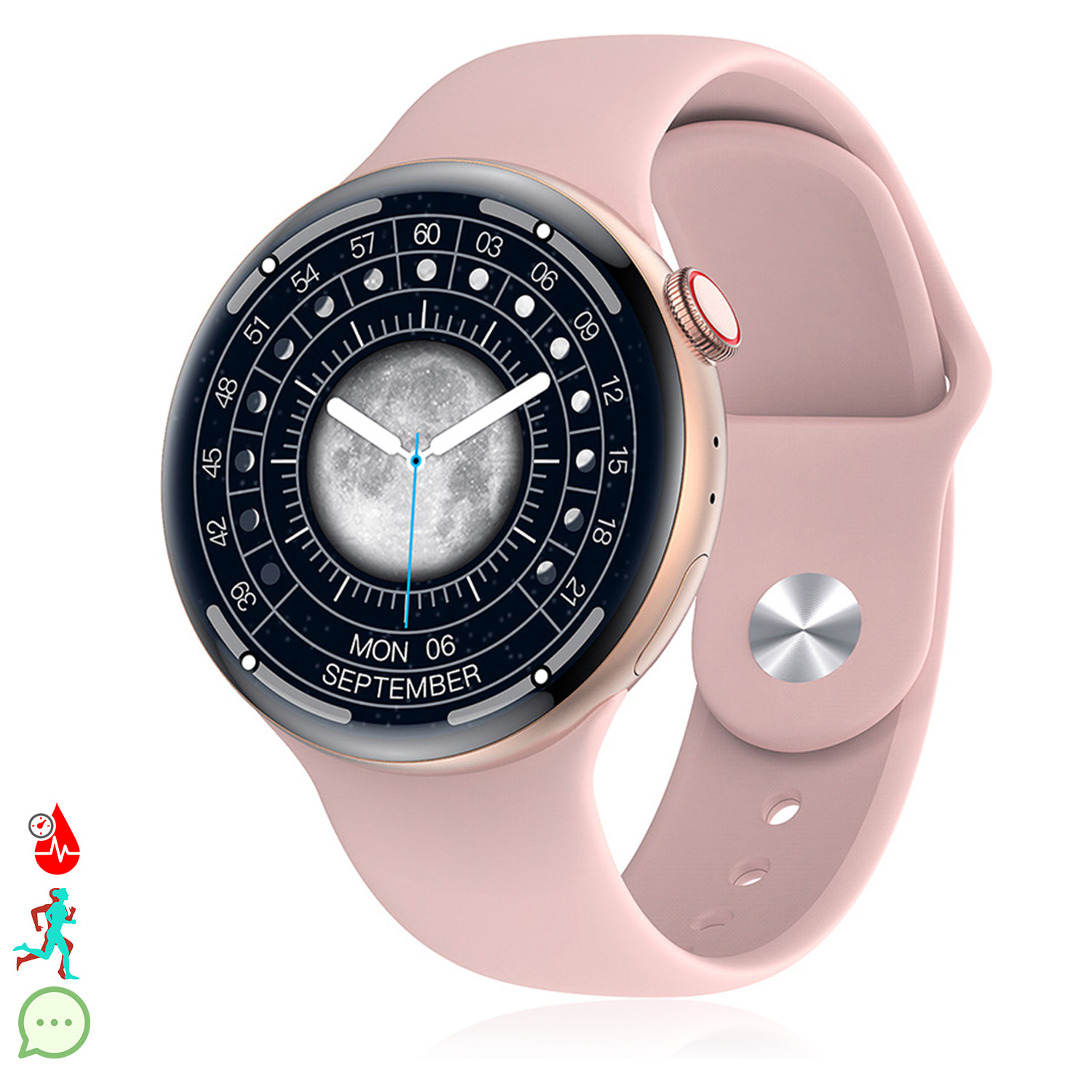 Smartwatch Watch8Pro con modo multideportivo,  termómetro, O2 en sangre, tensión, ECG.