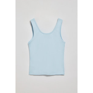 Canotta blu chiaro con ricamo Rigby Go