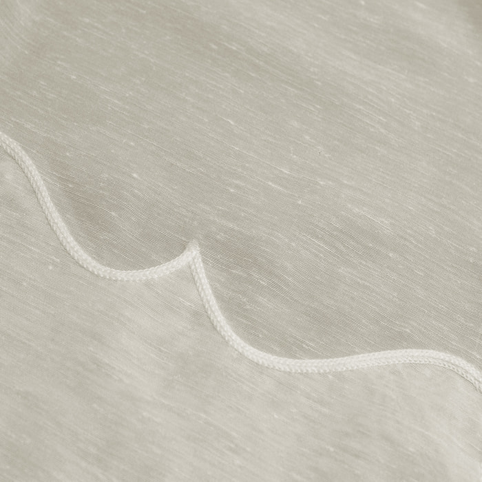 Tissu en voile uni avec cornely - Beige