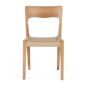 Silla de Madera de Caucho 45 Cm Estilo Contemporáneo
