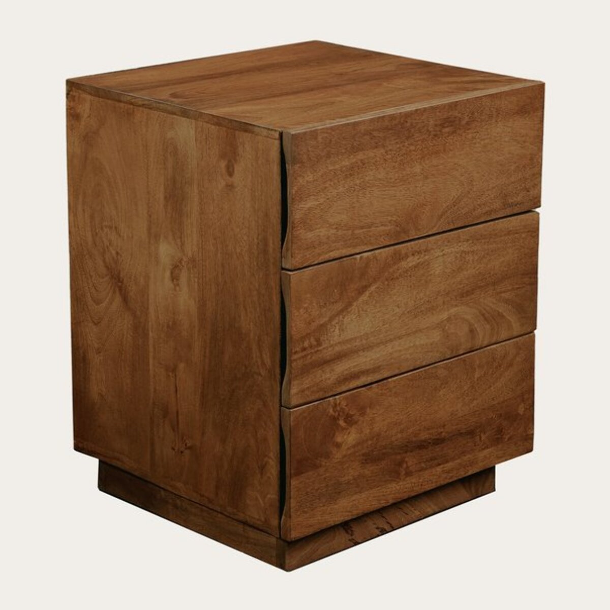 Table de chevet Moru -bois massif de mangue-couleur noyer 40 x 50 x 38 cm