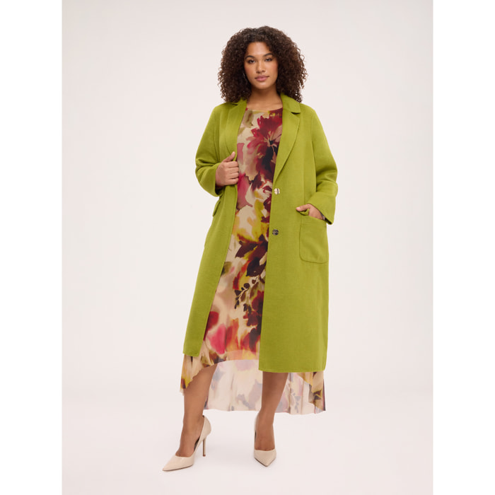 Fiorella Rubino - Cappotto lungo con tasche - Verde chiaro