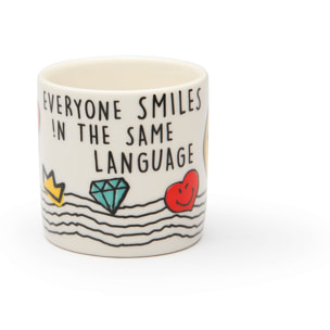 Set de 6 Tasses à Café Excelsa – Smiley World, New Bone China Multicolore