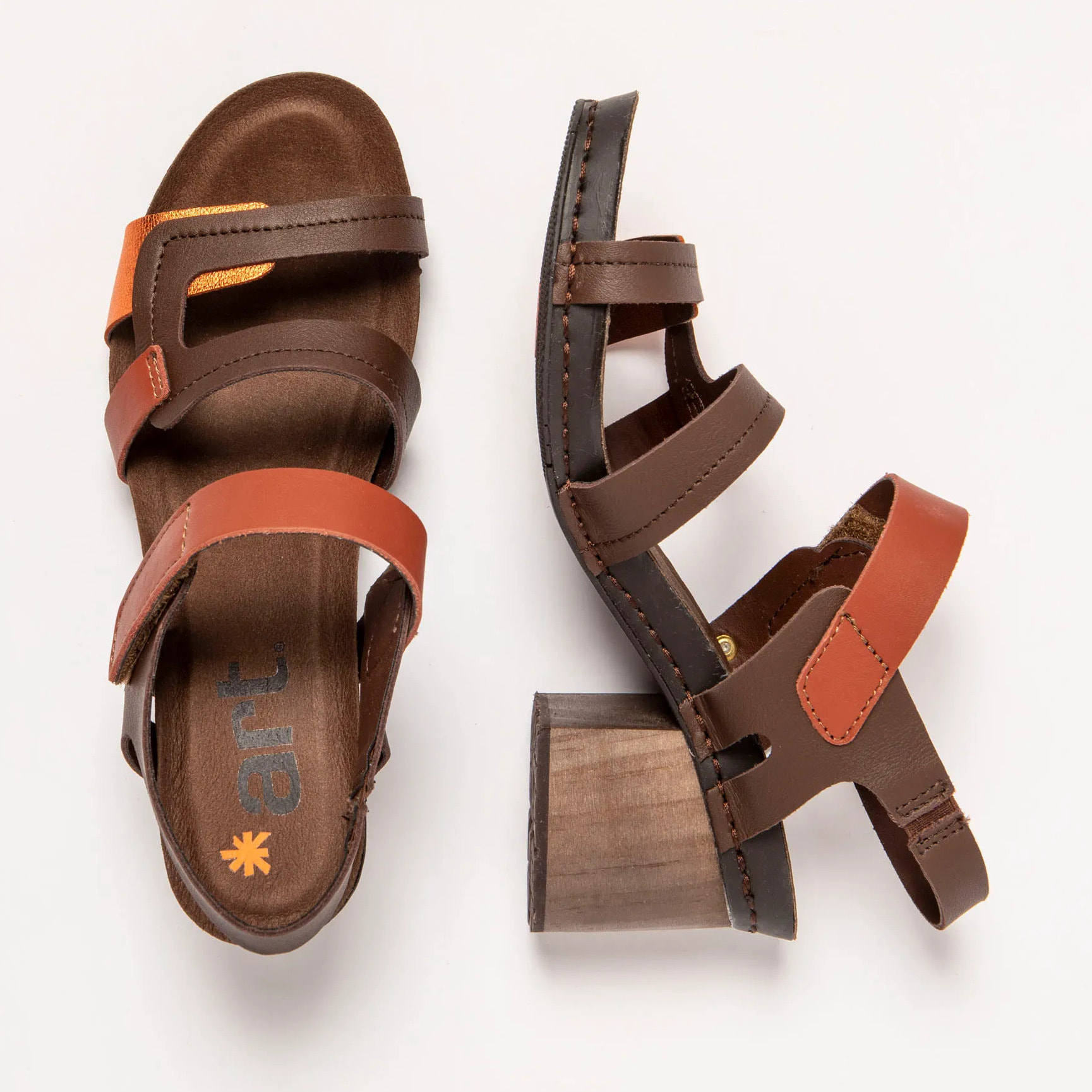 Sandalias con tacón 1875 NAPPA MULTI BROWN/ I WISH color Multi brown
