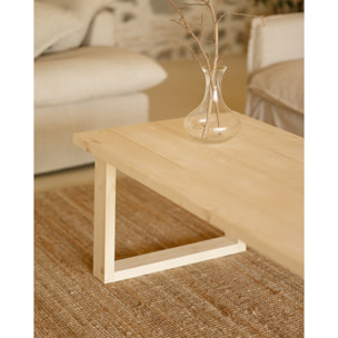 Mesa de centro de madera maciza en tono natural de varias medidas