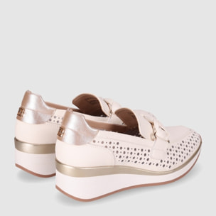 Zapatos de Piel - Hielo - Tacón: 5 cm