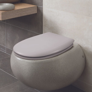 Abattant easy clip avec descente manuelle uni - Gris Galet