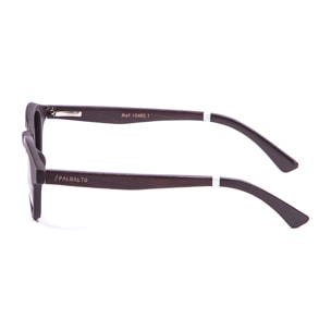 Gafas de sol PALO ALTO LAGUNA BEACH WOOD - Negro mate / Ahumada y patilla marrón bambú con pintura blanca y negra