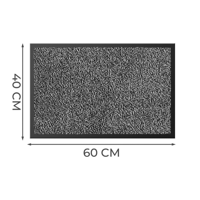 Tappeto Zerbino Antiscivolo Asciugapassi Nevada Grigio