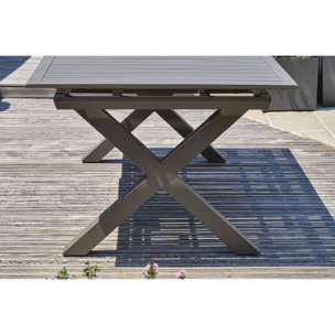 FLORIDE - Table de jardin en aluminium quartz